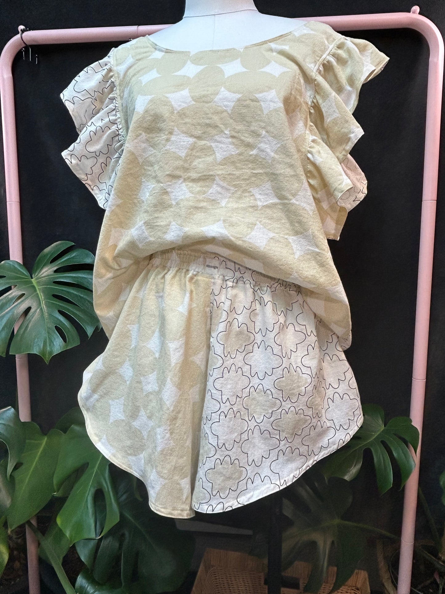 Ruffle Butter Patchwork Top