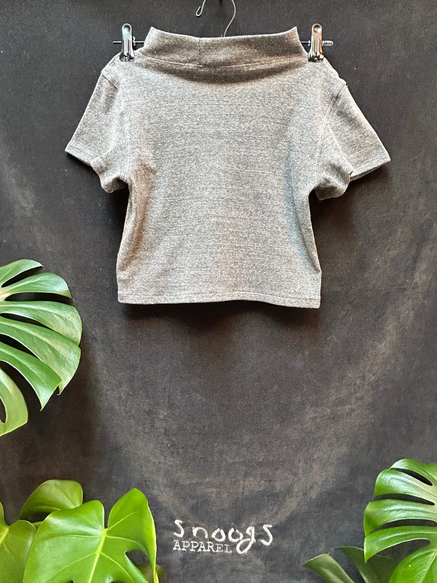 Ribbed Brand Baby Tee Mock-Neck