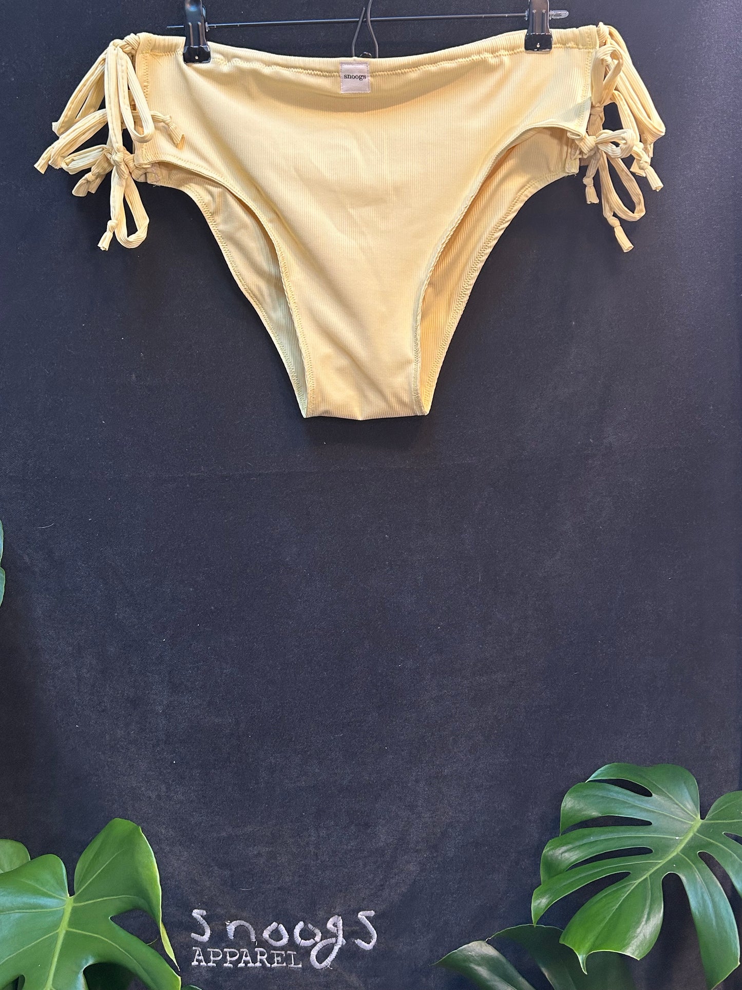 Ribbed Side Tie Swim Bottoms